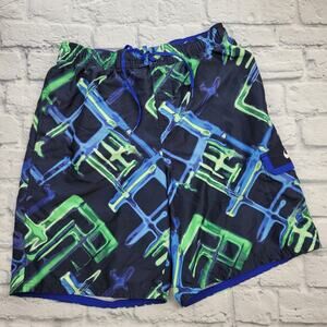 Nike Blue & Green Swim Trunks